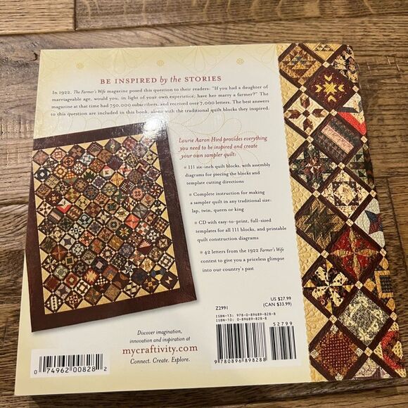 The Farmers Wife Sampler Quilt Book with CD Laurie Aaron Hird - Picture 2 of 10